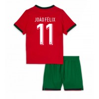 Camisa de Futebol Portugal Joao Felix #11 Equipamento Principal Infantil Europeu 2024 Manga Curta (+ Calças curtas)
